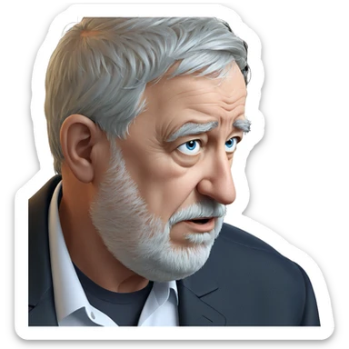 old man with blue eyes sticker