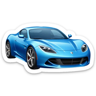 blue sports car sticker