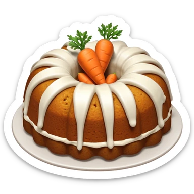 Carrot cake Bundt cake sticker