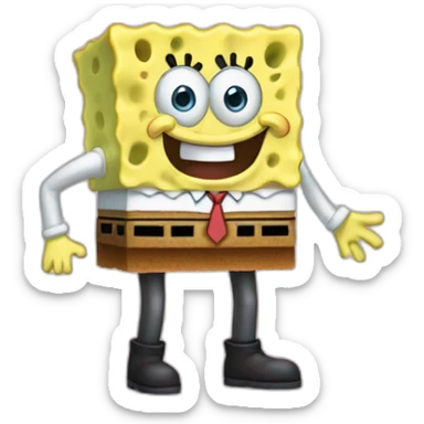 Sponge bob fusing with patrick sticker