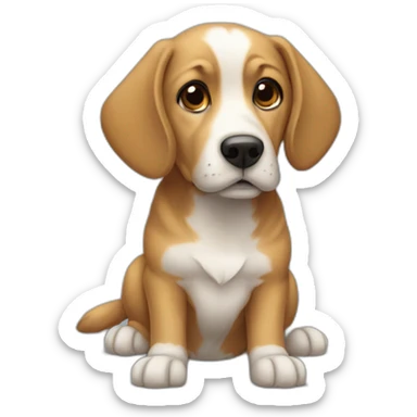 Chien sur cien sticker