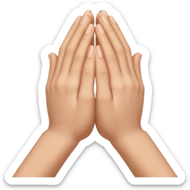 2 hands prayer sticker