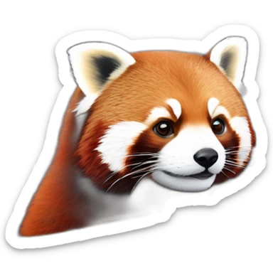 Red panda driving Aston Martin sticker