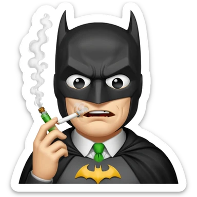 Batman smoking weed sticker