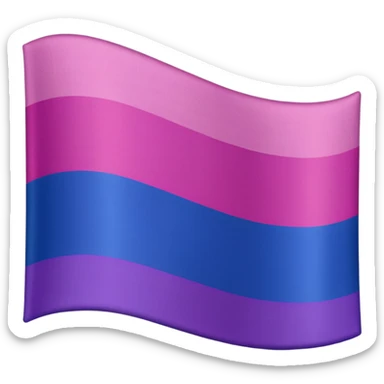 A bisexual flag 🩷💜💙 sticker