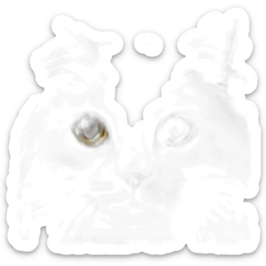 Grey Cat British Longhair smiling sticker