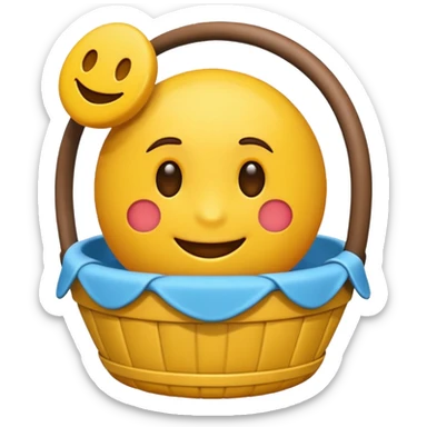 Crea un emoji normal como todos los demás (redondo y amarillo), pero que este tenga una ceja levantada y muestre felicidad en su cara sticker