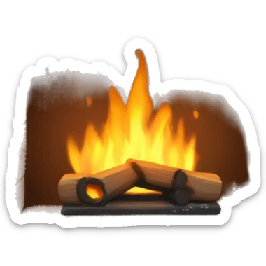 Cozy Fireplace sticker