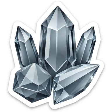 Crystals Grey sticker