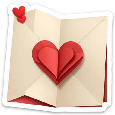 I miss you note with heart  sticker