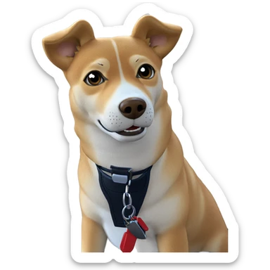 shiba inu in car interior sticker