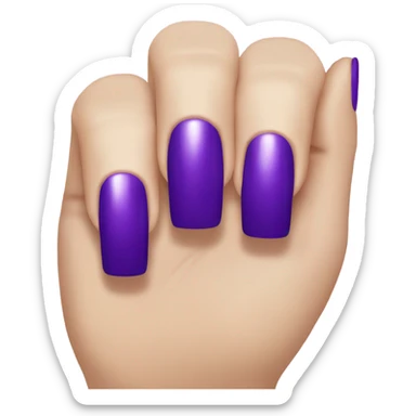 perple nail polish sticker