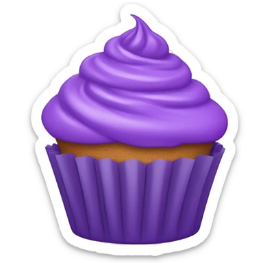Purple cupcake sticker