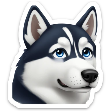 Blue eyed husky sticker