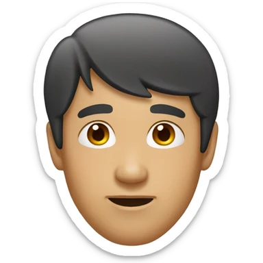 An Asian man was speechless sticker