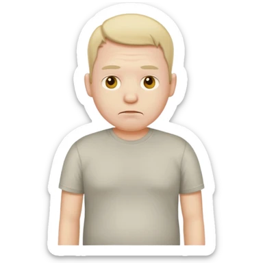 skinny fat man sticker