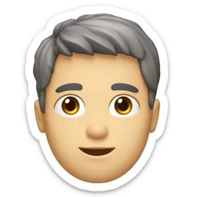 Un garçon avec les cheveux châtains et les yeux kaki et italien sticker