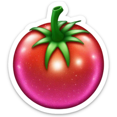 Entire Hot pink ombre tomato with glitter  sticker
