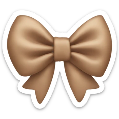 Bow with pastel brown colour sticker