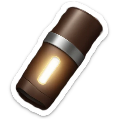 a flashlight made of coffee beans sticker