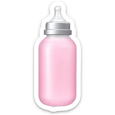 Light pink baby bottle sticker