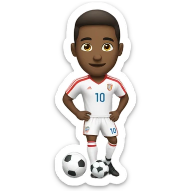 Footballer doing a Sui sticker