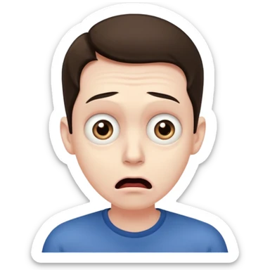 Really scared looking guy sticker