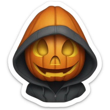 jackolantern wearing hoodie sticker