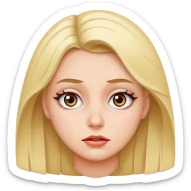 dramatic girl rolling her eyes sticker