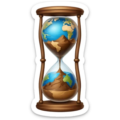 earth hour glass sticker