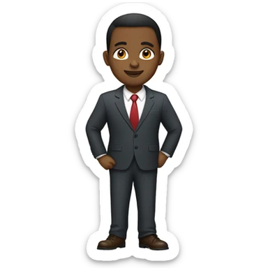 Thick Somali wearing a suit sticker