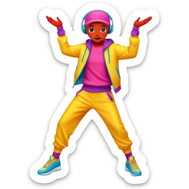 Techno dance sticker
