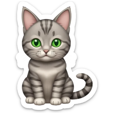 scottish cat with ears folded down sticker