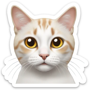 realistic cat gazing at viewer sticker