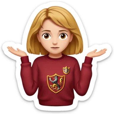 hermione shrugging,  sticker