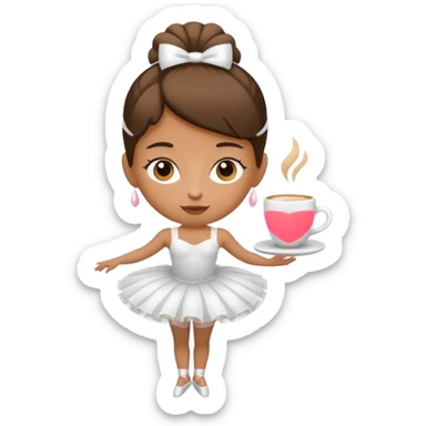 Ballerina that has a head as a espresso  sticker