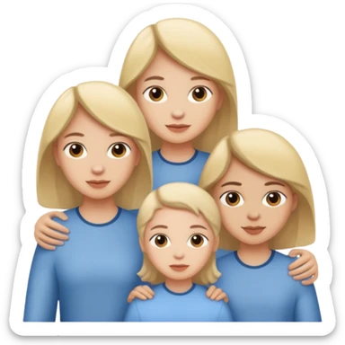 2 sisters and 1 brother sticker