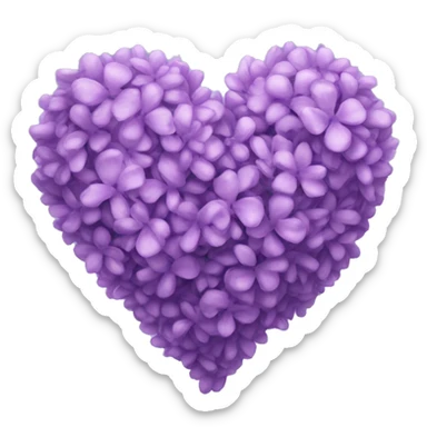 lilac heart two  sticker