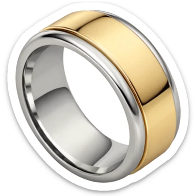 Tot et moi ring two toned mostly silver sticker