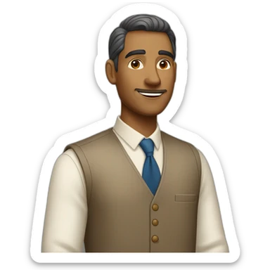 Smart man with Brahmin Heritage sticker