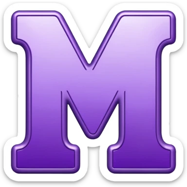 purple shiny letters saying "YOU" sticker