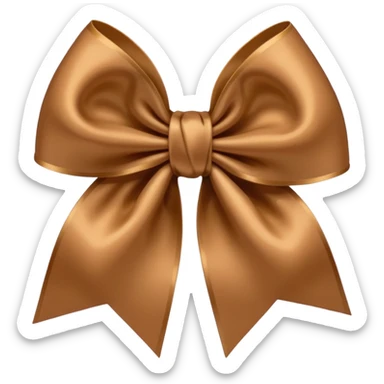 Light Brown bow sticker
