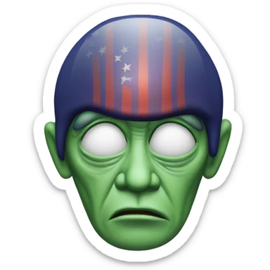 Donald Trump as an Alien sticker