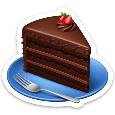 Chocolate cake one piece sticker