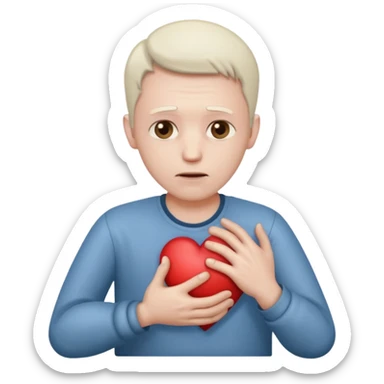 Men I sick hold his heart by 1 hand sticker