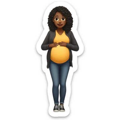 Pregnant young women  sticker