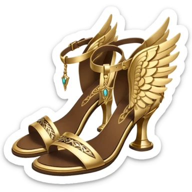 Talaria gold winged sandals hermes sticker