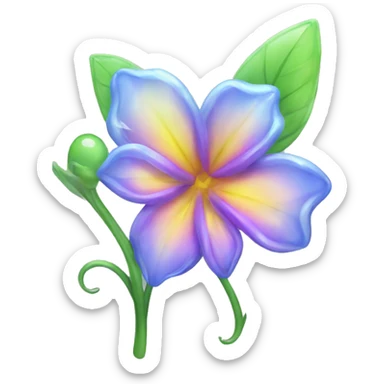 glass fairy flower sticker