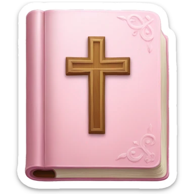 Light pink Bible opened sticker
