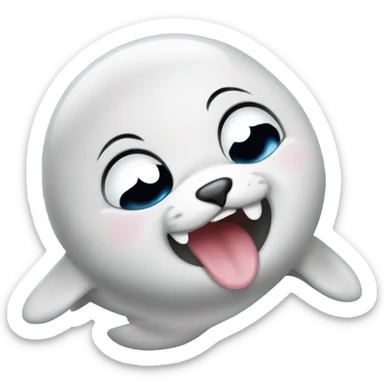 Baby seal crying tears of joy sticker
